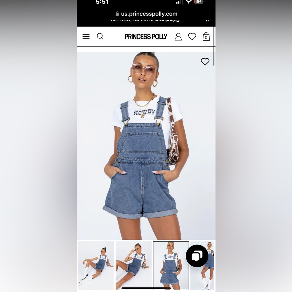 Princess Polly overalls. Never worn. New with tags.  Smoke free home.
